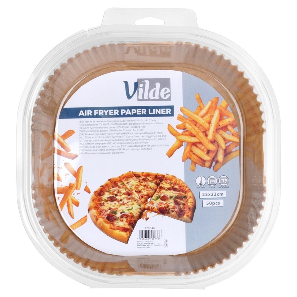 Wkład do Frytkownicy Air Fryer 50 szt. VILDE Papier Kwadratowy 23 x 23 cm - obrazek 6