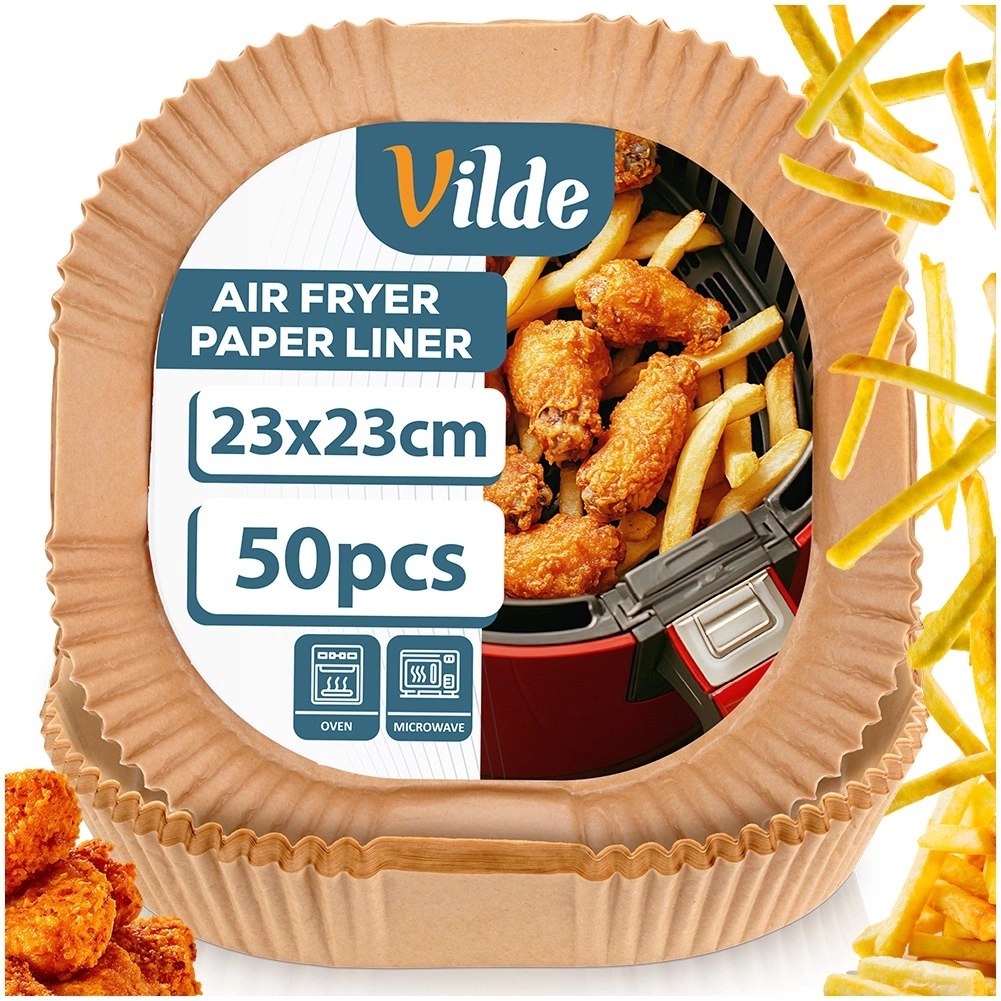 Wkład do Frytkownicy Air Fryer 50 szt. VILDE Papier Kwadratowy 23 x 23 cm - obrazek 7