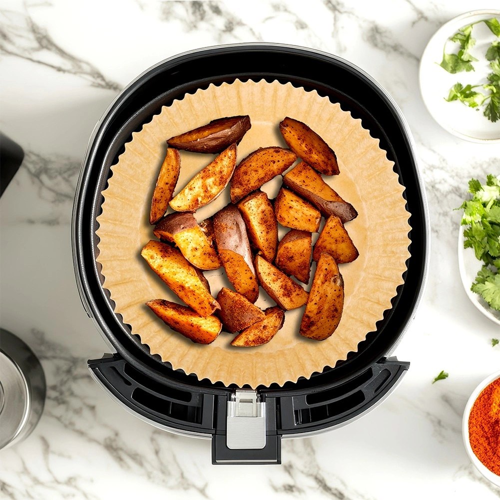 Wkład do Frytkownicy Air Fryer 100 szt. VILDE Pergaminowy Okrągły 23 cm - obrazek 5
