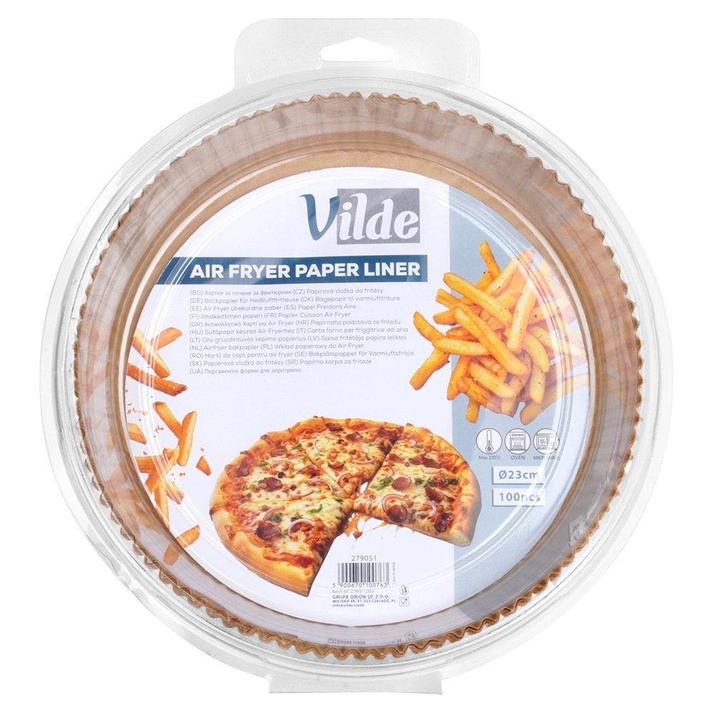 Wkład do Frytkownicy Air Fryer 100 szt. VILDE Pergaminowy Okrągły 23 cm - obrazek 6