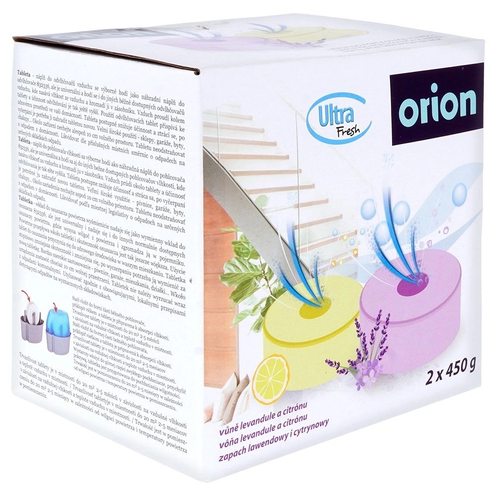 Wkład do Pochłaniacza Wilgoci 2 x 450 g ORION Tabletki Lawenda Cytryna 2 szt - obrazek 6