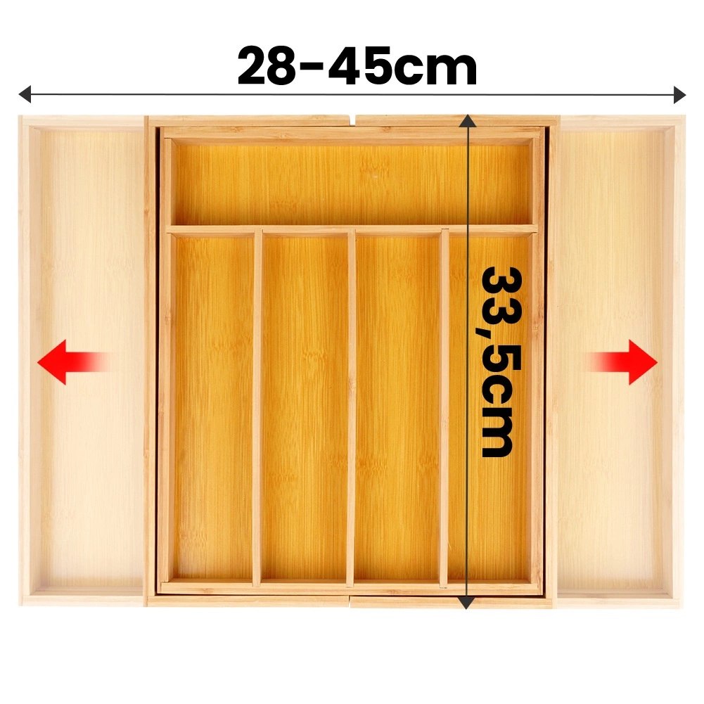 Wkład na Sztućce do Szuflady VILDE Bambus Rozsuwany 28-45 cm - obrazek 3