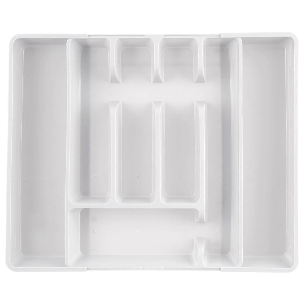 Wkład Organizer na Sztućce do Szuflady Rozsuwany Biały VILDE 36,5 x 27,5 cm - obrazek 3