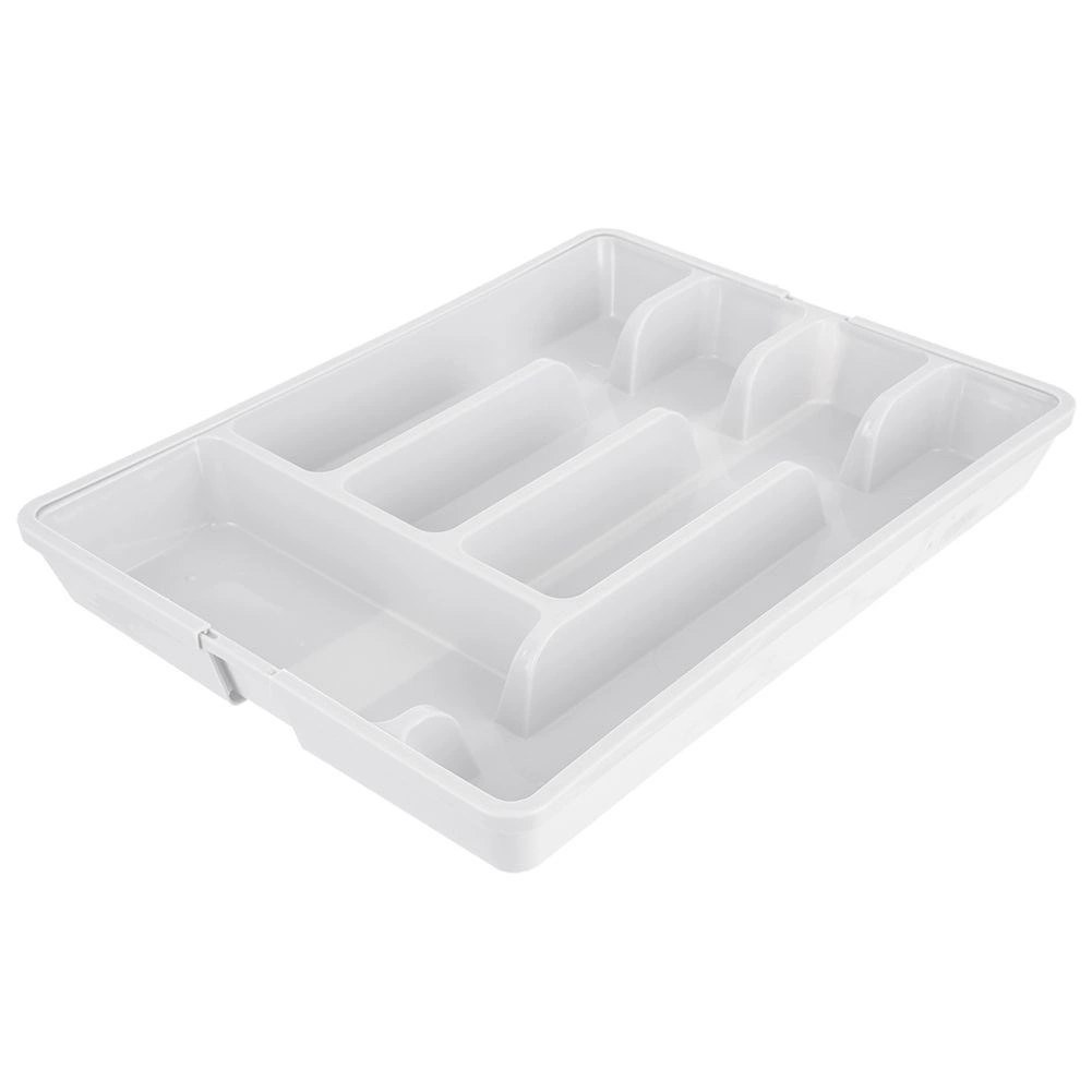 Wkład Organizer na Sztućce do Szuflady Rozsuwany Biały VILDE 36,5 x 27,5 cm - obrazek 4