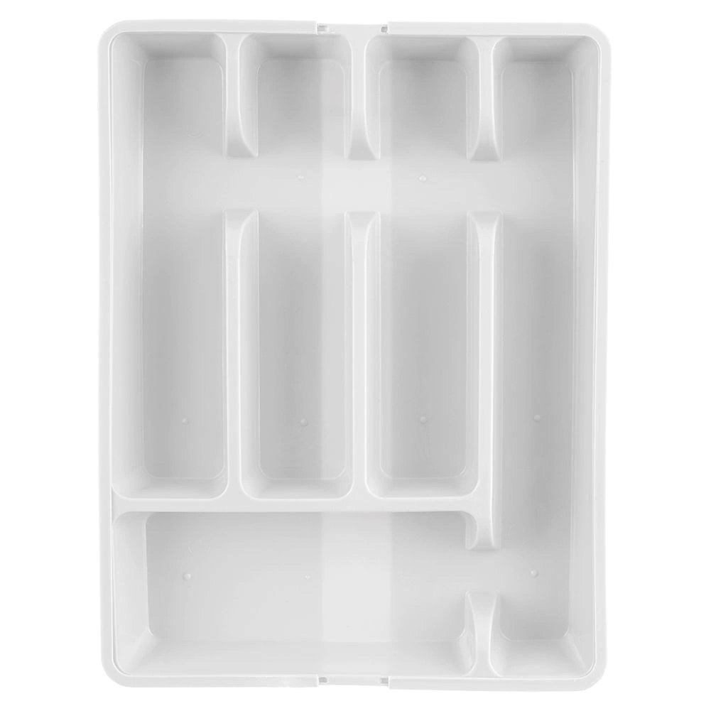 Wkład Organizer na Sztućce do Szuflady Rozsuwany Biały VILDE 36,5 x 27,5 cm - obrazek 5