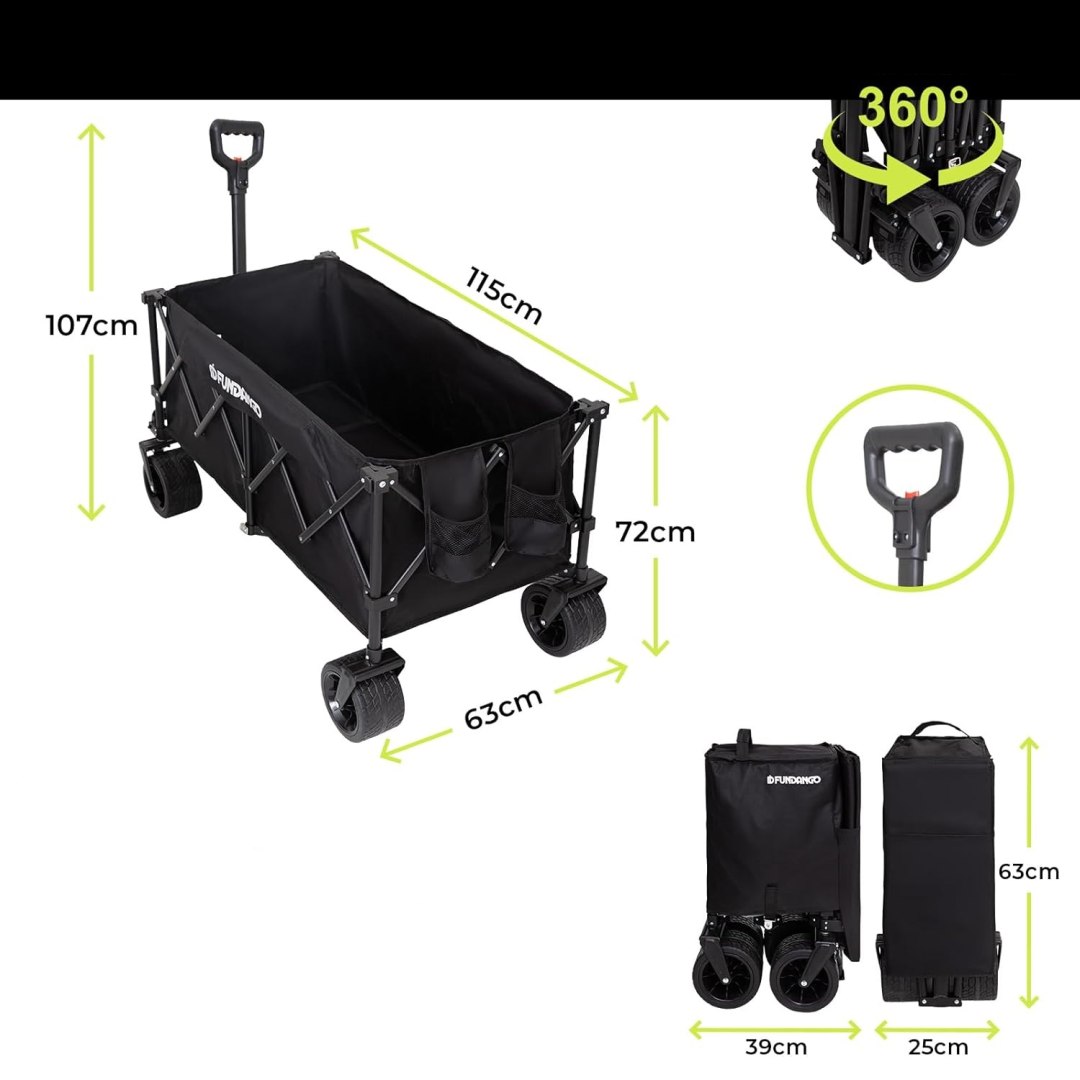 Wózek Turystyczny Składany Plażowy Ogrodowy KING CAMP Folding Wagon - obrazek 3