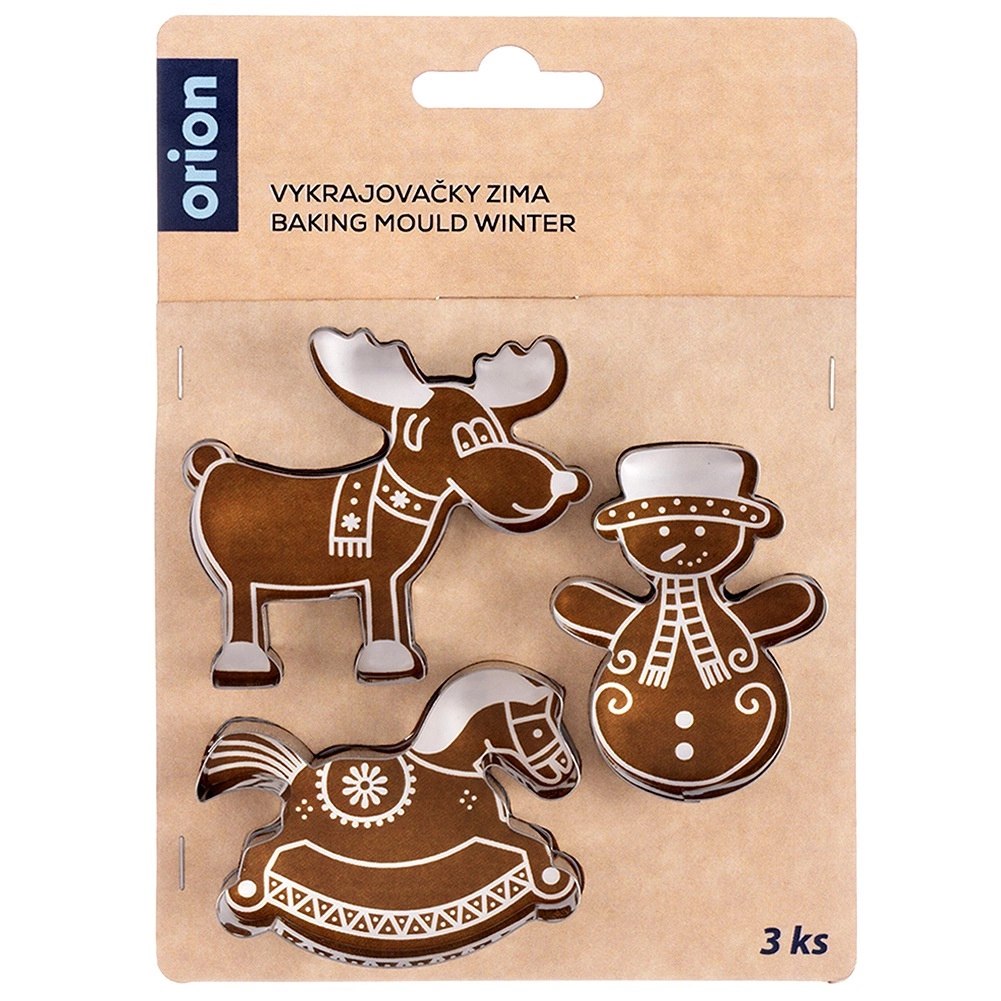 Wykrawacze do Ciastek Zestaw 3 szt. Stal ORION Świąteczne 7 x 6,5 cm - obrazek 5