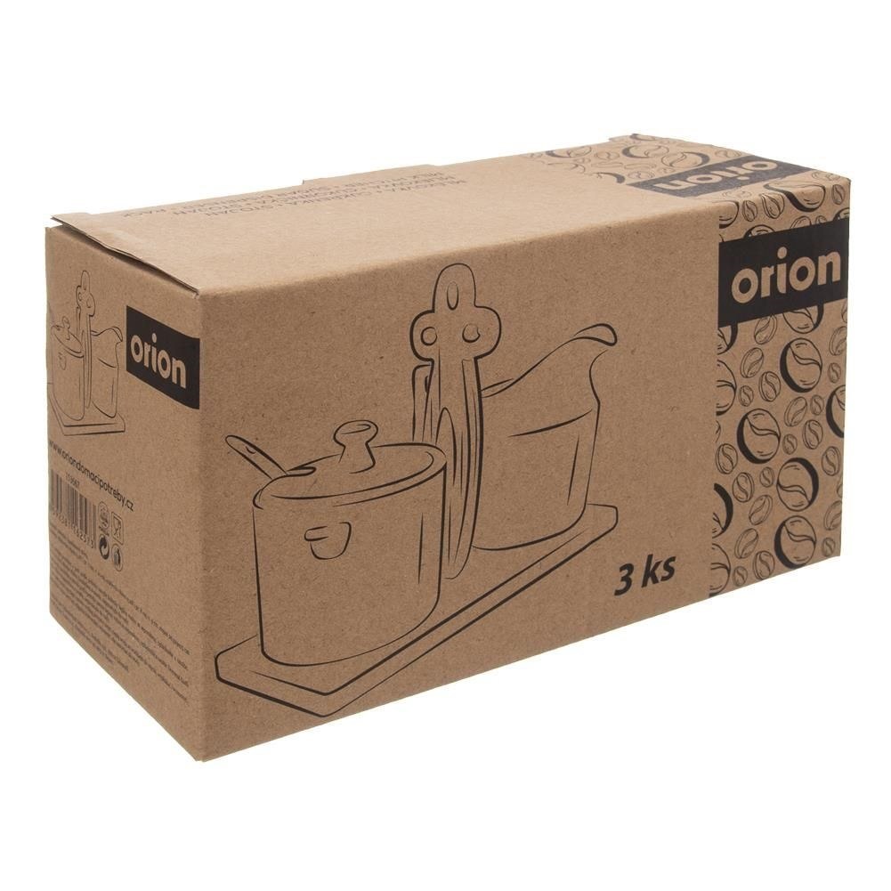 Zestaw Cukierniczka Mlecznik w Stojaku Porcelanowe Białe ORION 2 x 280 ml - obrazek 3