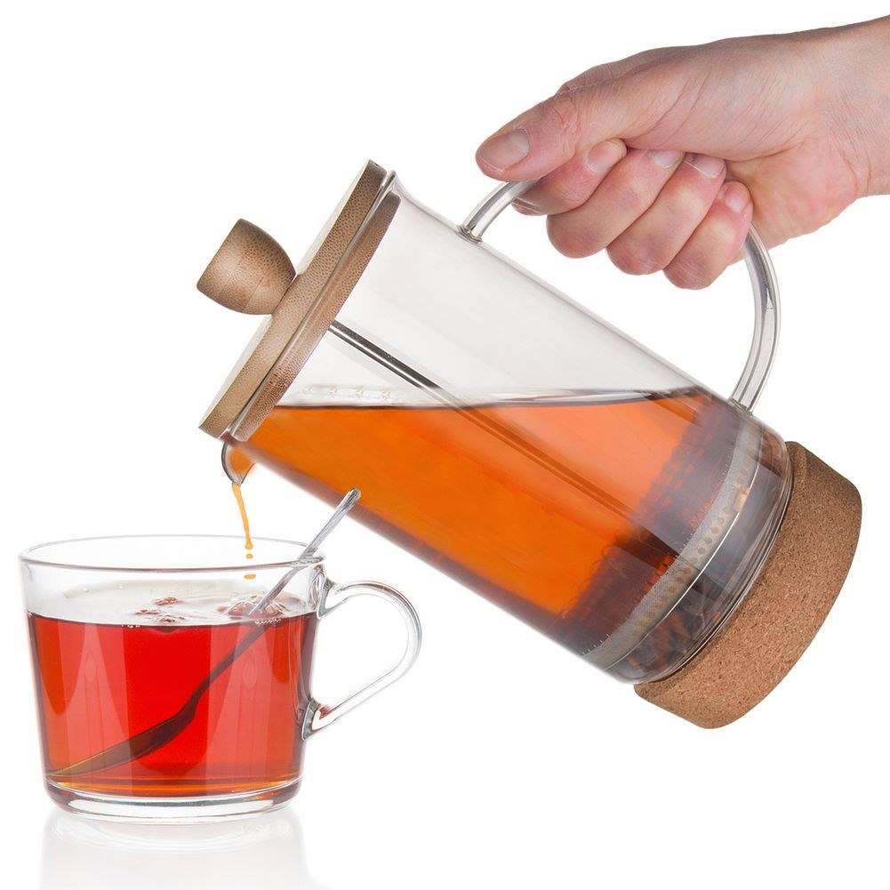Zaparzacz Tłokowy do Kawy i Herbaty z Sitkiem Szklany Dzbanek ORION 400 ml - obrazek 5