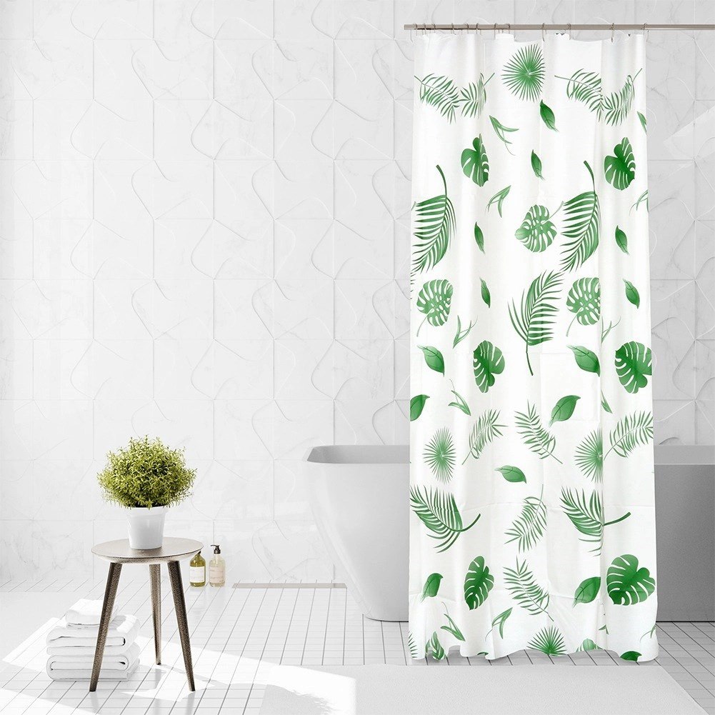 Zasłona Prysznicowa 180 x 180 cm VILDE Wodoodporna PEVA W Rośliny - obrazek 6