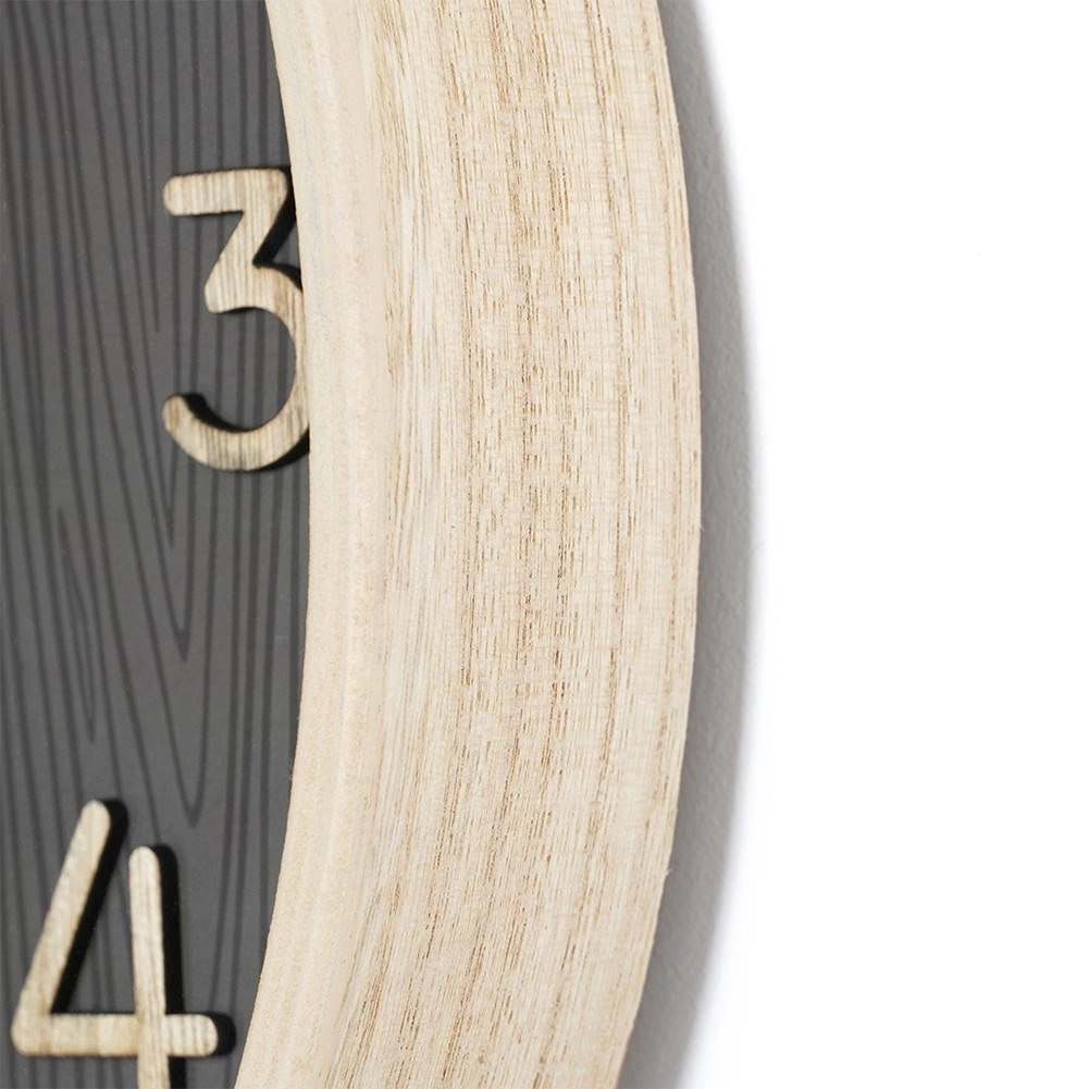 Zegar Ścienny 38 cm VILDE Okrągły Szary Płyta MDF Styl Klasyczny - obrazek 6