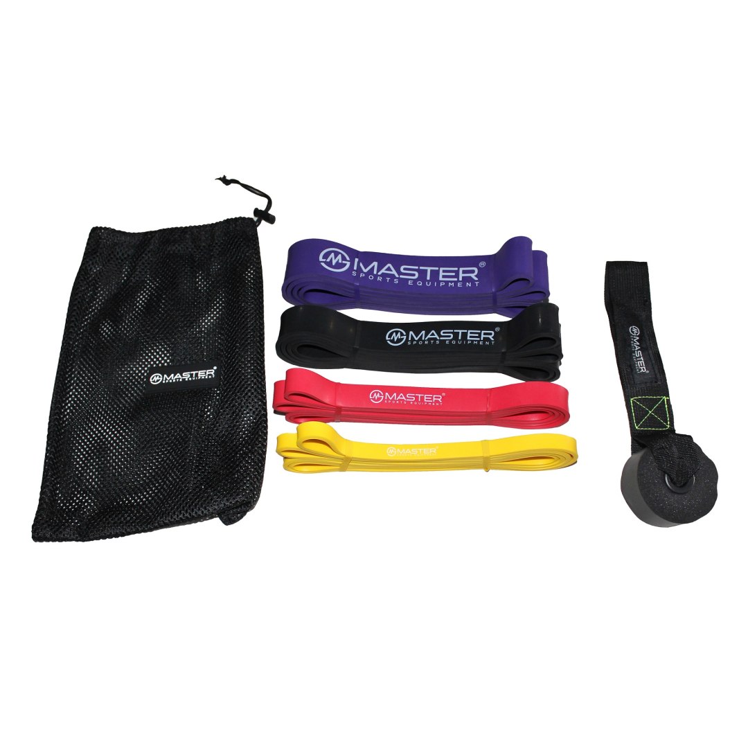 Zestaw 4 Gum Do Ćwiczeń MASTER Latex Power Band 2-55kg - obrazek 2