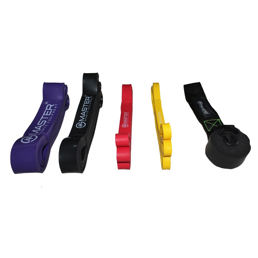 Zestaw 4 Gum Do Ćwiczeń MASTER Latex Power Band 2-55kg - obrazek 3