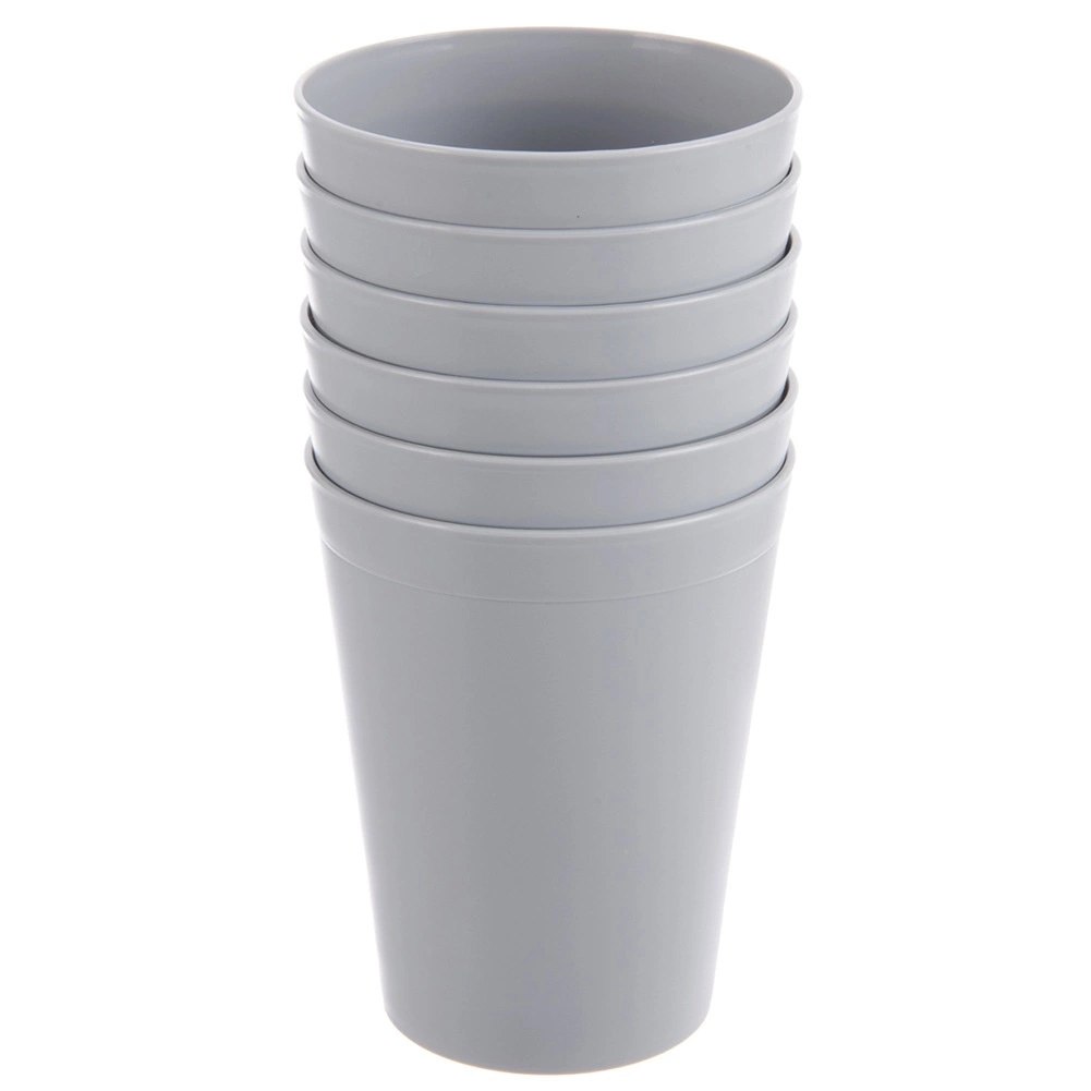 Zestaw 6 Kubków 300 ml Szare Nietłukące na Piknik Camping Sandy - obrazek 5