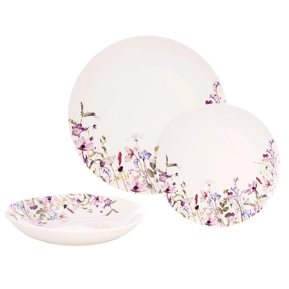 Zestaw Talerzy Porcelanowych 18 el. Louka Komplet Obiadowy na 6 Osób - obrazek 3