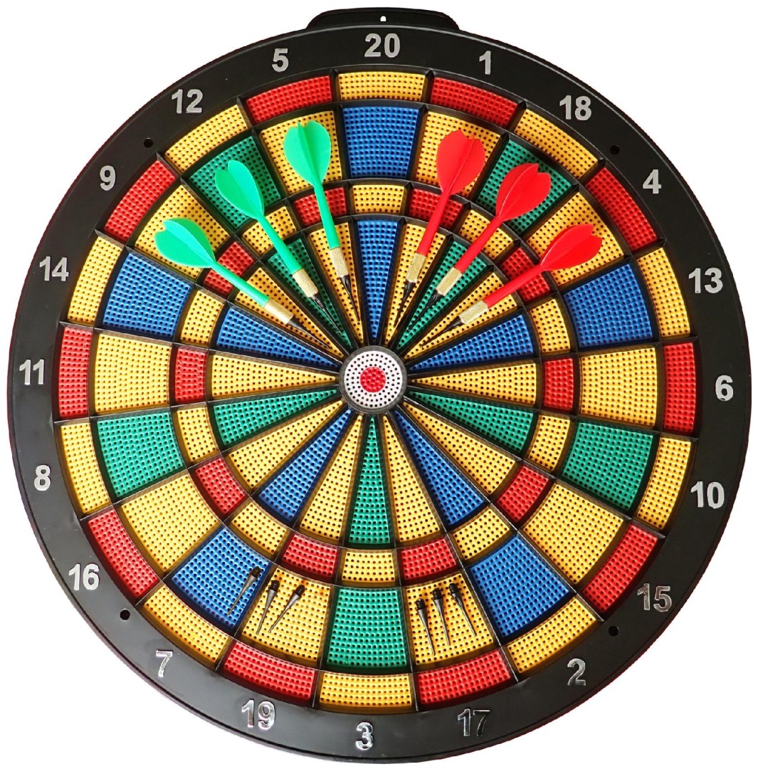 Zestaw Tarcza Soft Perforowana Dart Gra w Rzutki Lotki KUBISPORT 45 cm