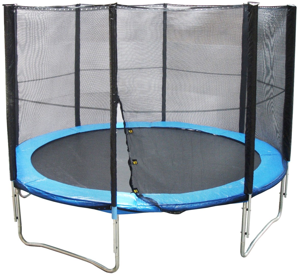 Zestaw Trampolina Siatka Osłona na Sprężyny Ochronna Trwała KUBISPORT 366cm