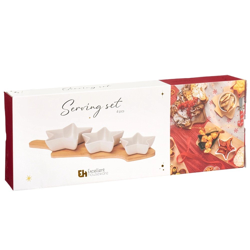 Zestaw do Serwowania Gwiazdki 4 el. Porcelana Bambus Świąteczny - obrazek 4