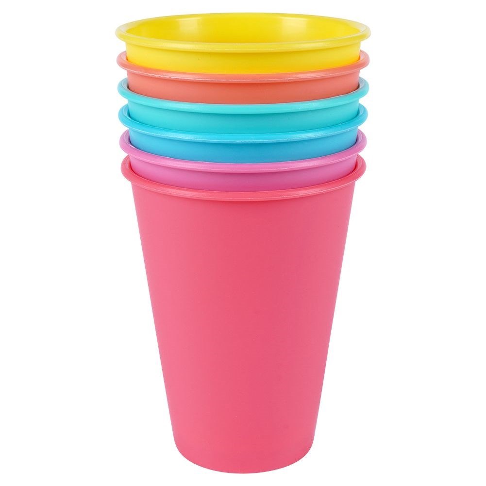 Kubki Plastikowe 400 ml 6 Szt. ORION Wielorazowe Kolorowe - obrazek 4