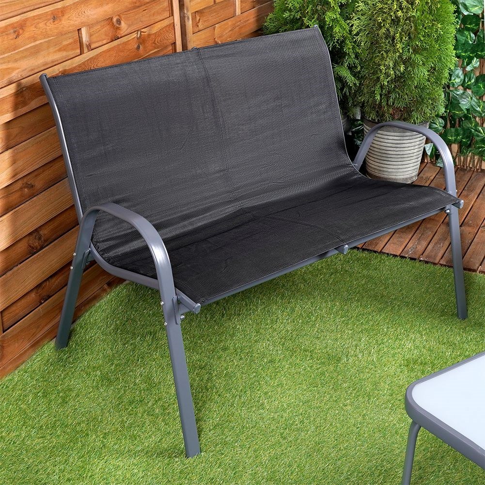 Zestaw Mebli Ogrodowych 4 el. AMBIANCE Metal Sofa Fotele Stolik - obrazek 3