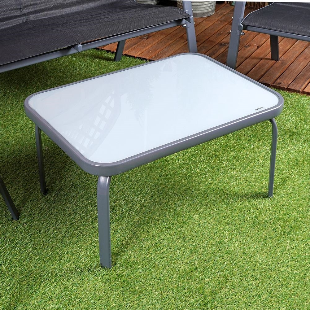 Zestaw Mebli Ogrodowych 4 el. AMBIANCE Metal Sofa Fotele Stolik - obrazek 4