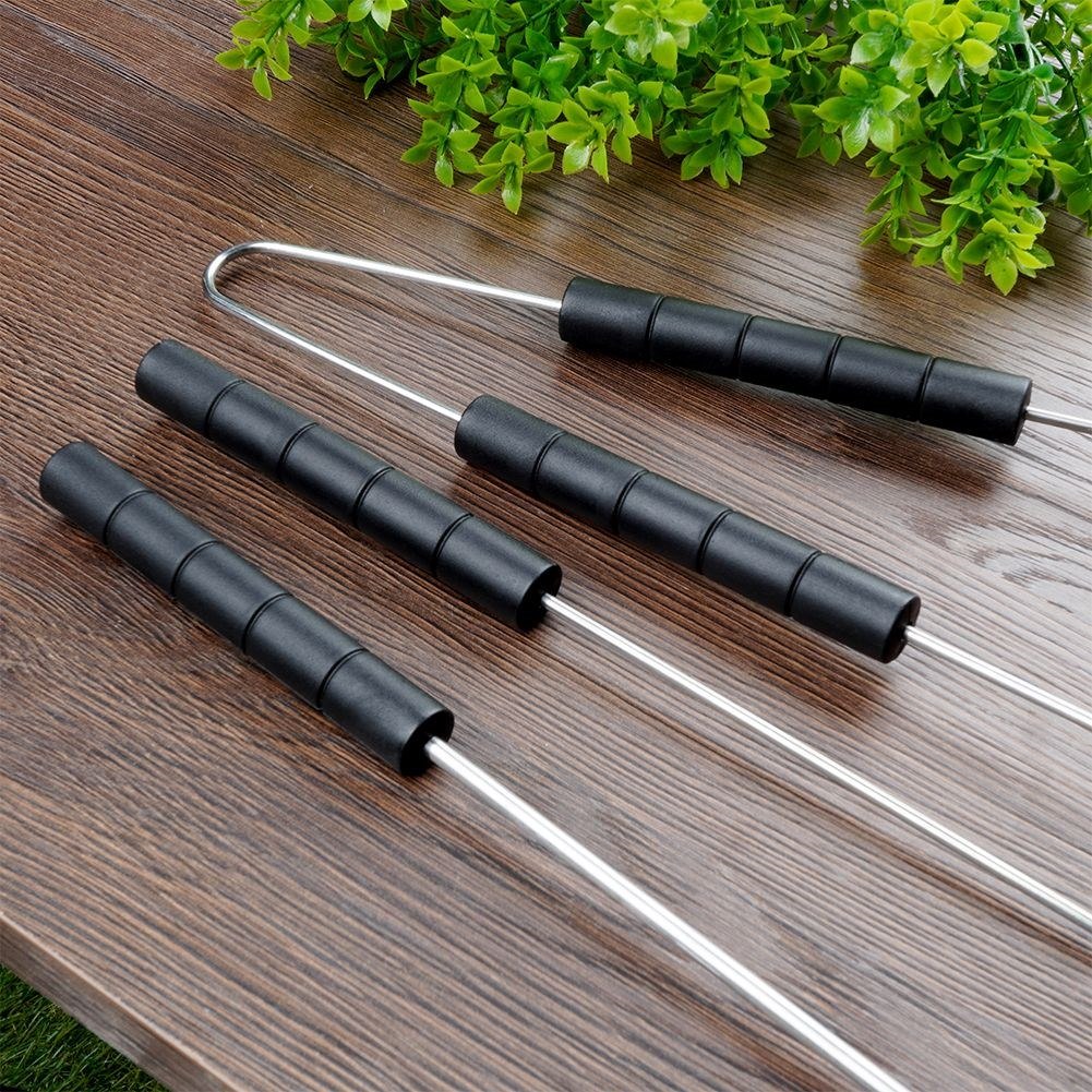 Zestaw Przyborów do Grilla 3 el. BBQ Stal Chromowana Długość 38 cm - obrazek 5