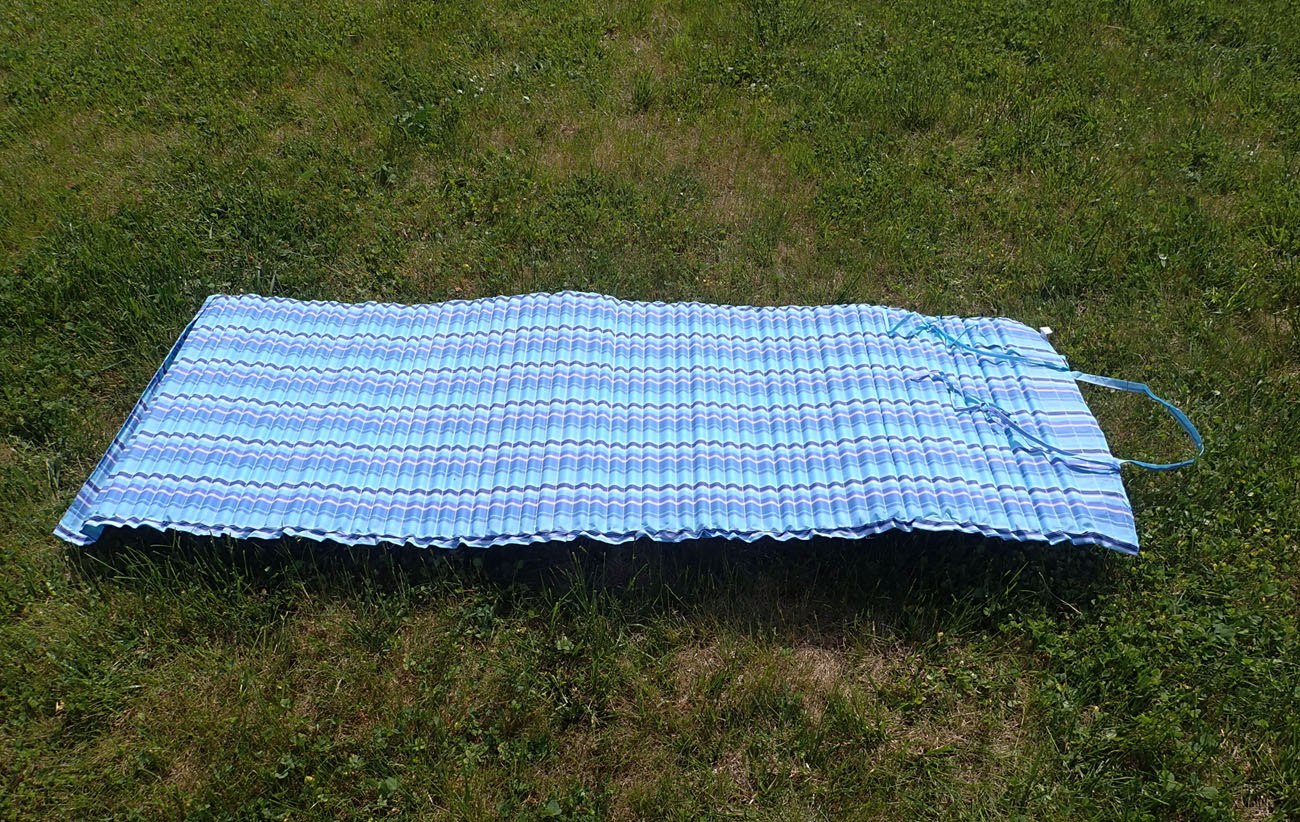 Zwijany Leżak Plażowy Niebieski ACRA 170 x 55 x 1,5 cm - obrazek 4