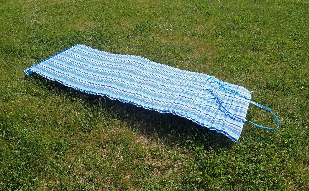 Zwijany Leżak Plażowy Niebieski ACRA 170 x 55 x 1,5 cm - obrazek 5