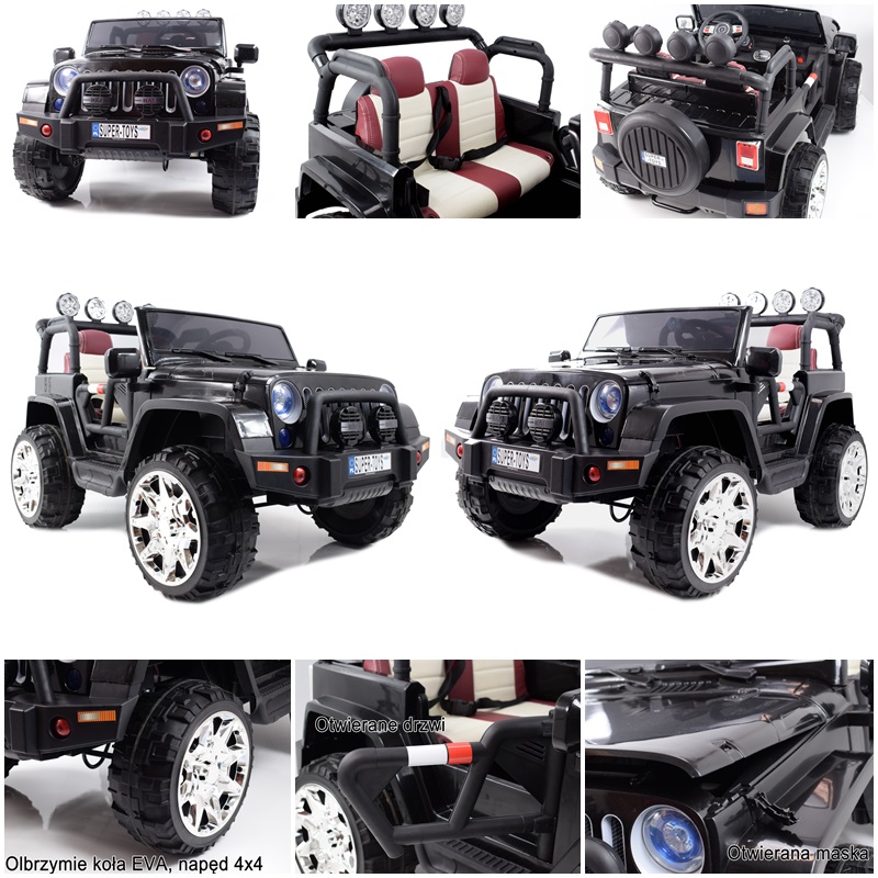 MEGA DWUOSOBOWY DZIP 4X4, WOLNY START, MIĘKKIE KOŁA, EXCLUSIVE/A999 - obrazek 2