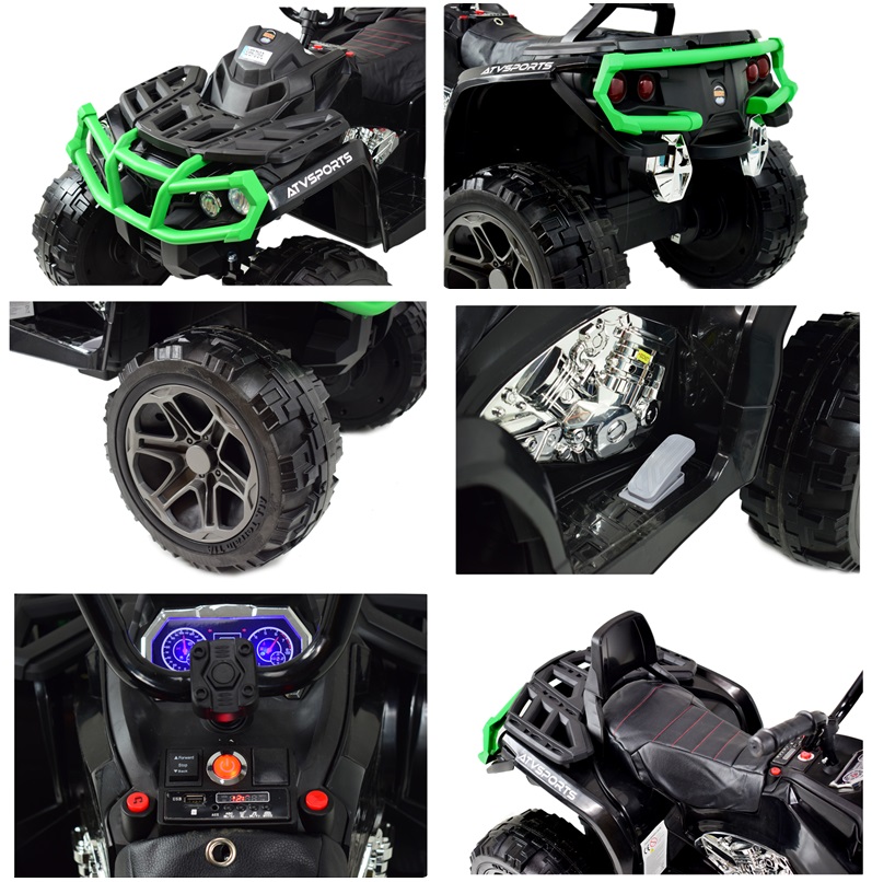 MEGA WIELKI QUAD 4X4, AMORTYZATORY, MIĘKKIE KOŁA, PILOT, WOLNY START, /LB8868 - obrazek 6