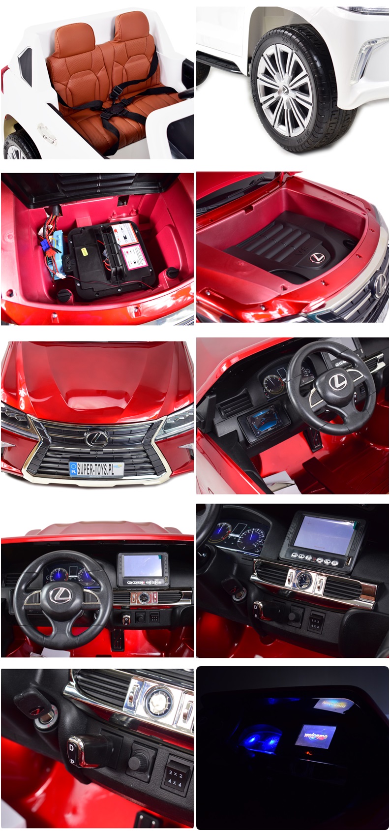 LEXUS LX-570 LAKIER, MP4, MIĘKKIE KOŁA, MIĘKKIE SIEDZENIE, PEŁNA OPCJA 2X12V/LX570 - obrazek 4