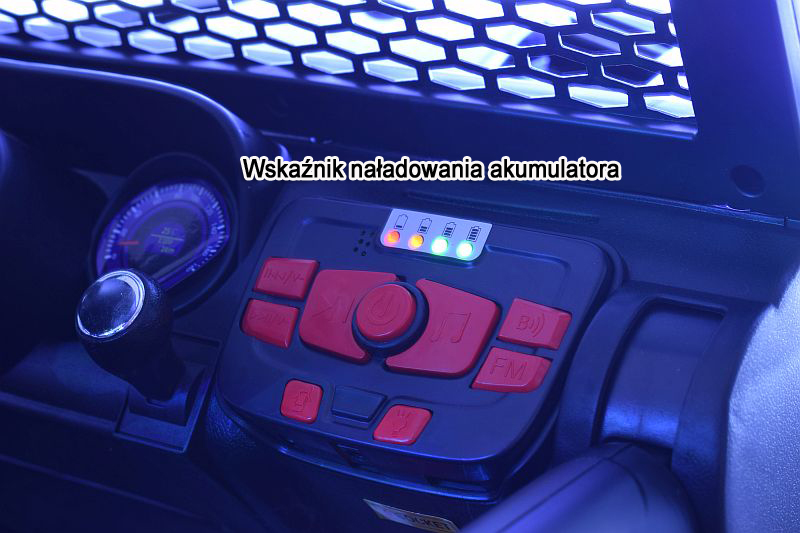 MEGA JEEP SUNSHINE, NAPĘD 4X4, 2X12V, WOLNY START/ MIĘKKIE KOŁA, BLUETOOTH, RADIO EXCLUSIVE/2388 - obrazek 8