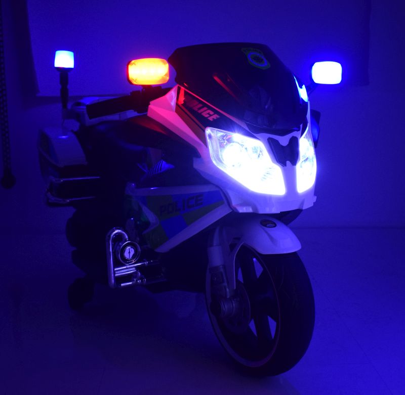 MEGA MOTOR POLICYJNY NA AKUMULATOR, KOGUT, MEGAFON, MOC/BEJ8188 - obrazek 15