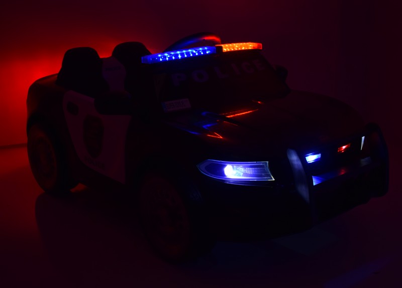 AUTO POLICJA, DŹWIĘKI, MIĘKKIE KOŁA EVA, MIĘKKIE SIEDZENIE/JC666 - obrazek 6