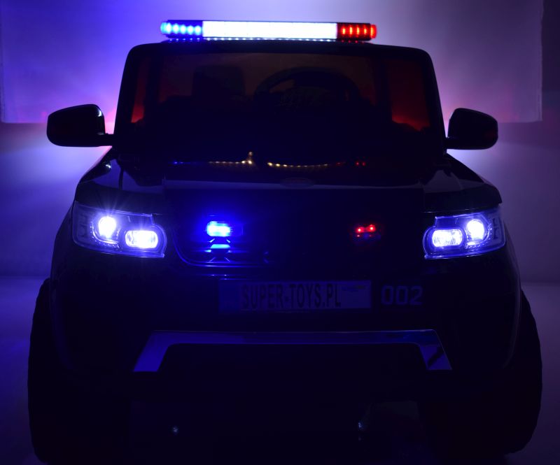 JEEP POLICJA 4X4, 2x12V Z AMORTYZATORAMI, PILOT, REDUKTOR/ XMX-601 - obrazek 2