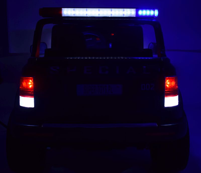 JEEP POLICJA 4X4, 2x12V Z AMORTYZATORAMI, PILOT, REDUKTOR/ XMX-601 - obrazek 5