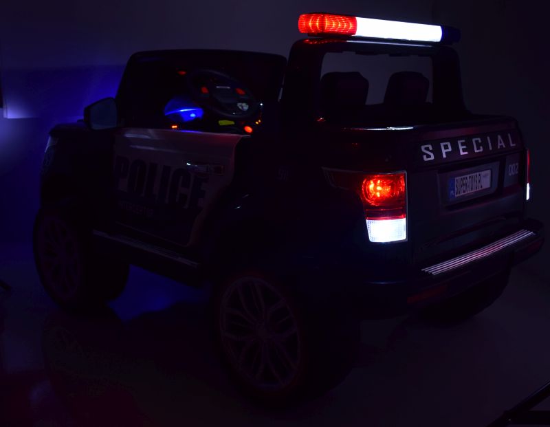 JEEP POLICJA 4X4, 2x12V Z AMORTYZATORAMI, PILOT, REDUKTOR/ XMX-601 - obrazek 7