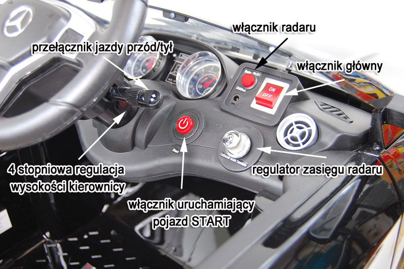 MERCEDES CLA 45 AMG Z AMORTYZATORAMI, MIĘKKIE KOŁA, SIEDZENIE, HAMULEC, REGULACJA KIEROWNICY, WSPOMAGANIE, LAKIER/1538 - obrazek 8