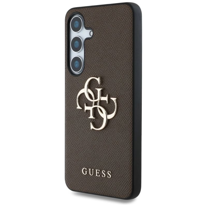 Etui Guess Grained Big 4G Logo Small Classic Logo do Samsung Galaxy S25 Plus brązowy - obrazek 2
