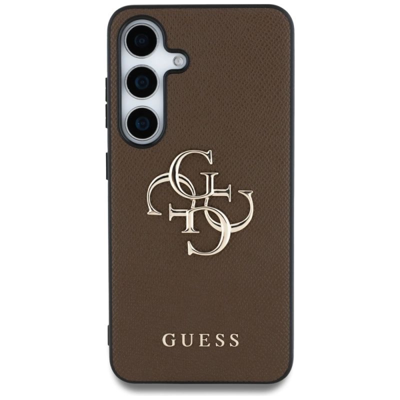 Etui Guess Grained Big 4G Logo Small Classic Logo do Samsung Galaxy S25 Plus brązowy - obrazek 3