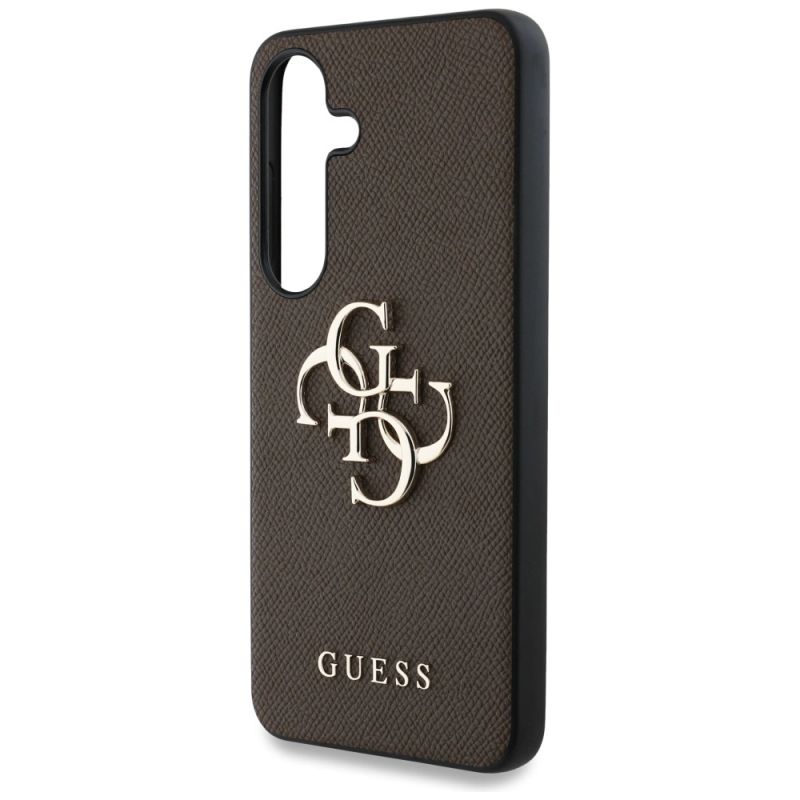 Etui Guess Grained Big 4G Logo Small Classic Logo do Samsung Galaxy S25 Plus brązowy - obrazek 6