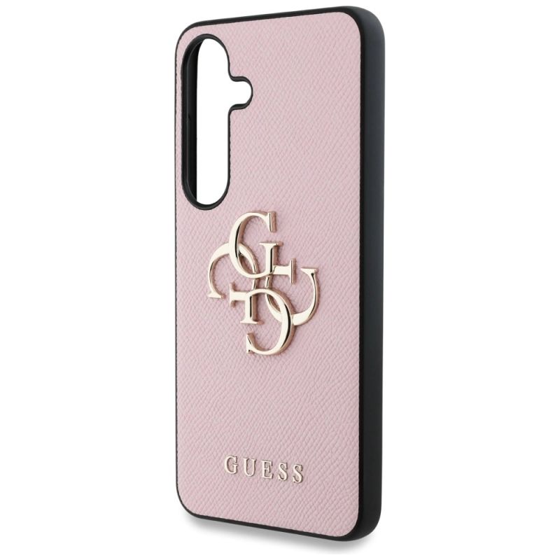 Etui Guess Grained Big 4G Logo Small Classic Logo do Samsung Galaxy S25 Plus różowy - obrazek 6