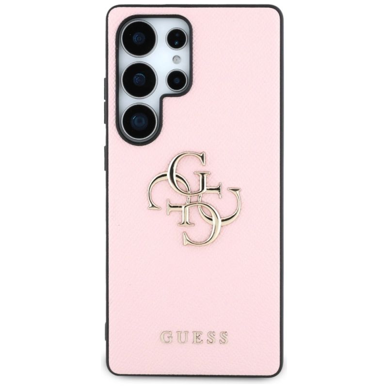 Etui Guess Grained Big 4G Logo Small Classic Logo do Samsung Galaxy S25 Ultra różowy - obrazek 3