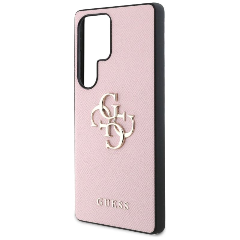 Etui Guess Grained Big 4G Logo Small Classic Logo do Samsung Galaxy S25 Ultra różowy - obrazek 6