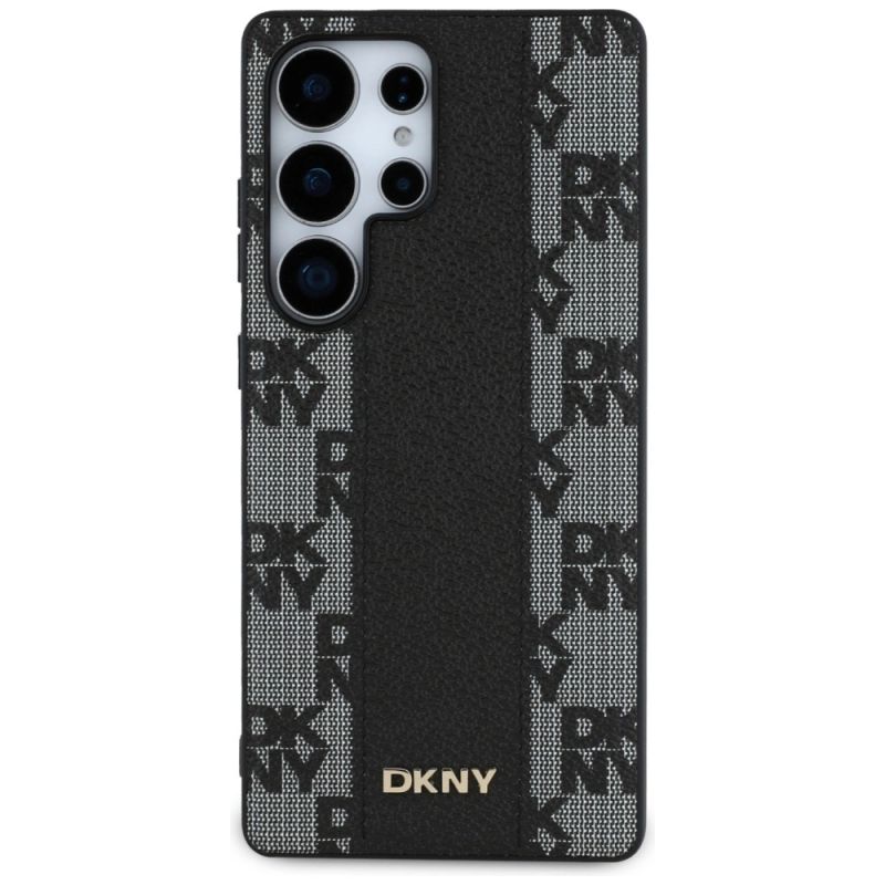 Etui DKNY Leather Checkered Pattern MagSafe do Samsung Galaxy S25 Ultra czarny - obrazek 3
