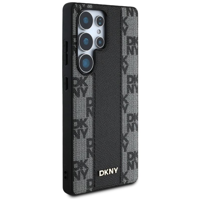 Etui DKNY Leather Checkered Pattern MagSafe do Samsung Galaxy S25 Ultra czarny - obrazek 4