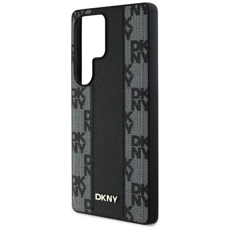 Etui DKNY Leather Checkered Pattern MagSafe do Samsung Galaxy S25 Ultra czarny - obrazek 6