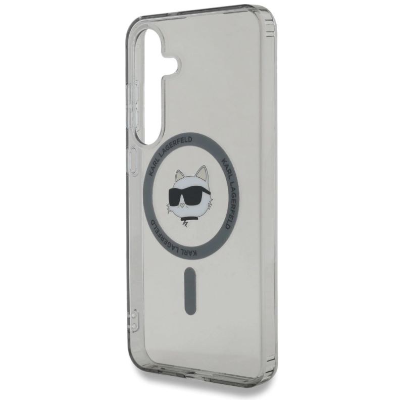 Etui Karl Lagerfeld Button Choupette Head Printed Logo MagSafe Samsung Galaxy S25 czarny - obrazek 6