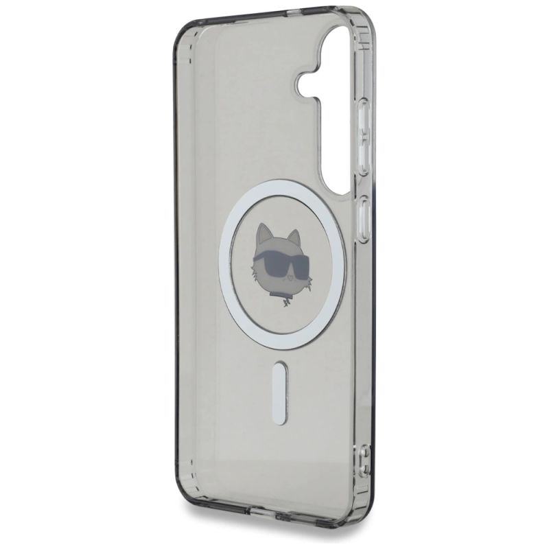 Etui Karl Lagerfeld Button Choupette Head Printed Logo MagSafe Samsung Galaxy S25 czarny - obrazek 7