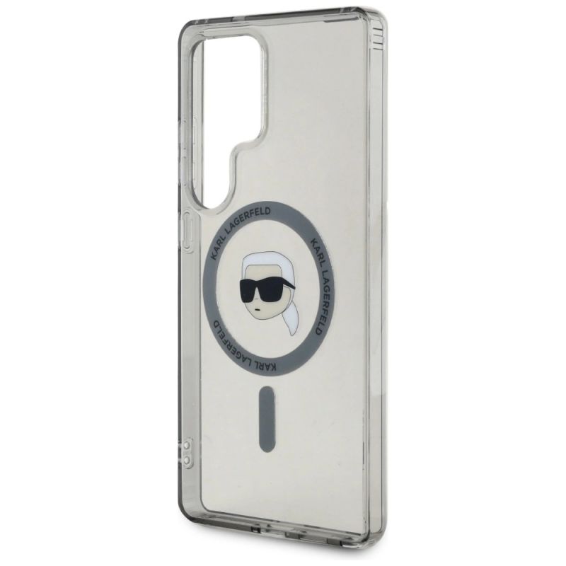Etui Karl Lagerfeld Button Karl Head Printed Logo MagSafe Samsung Galaxy S25 Ultra czarny - obrazek 6
